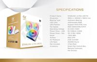 XIGMATEK - Starlink Ultra Arctic (wit) - Pak 3 pc-ventilatoren - 3x120 mm ARGB - 800-2000 RPM - <29,2 dBA - 68,5 CFM - Inclusief hub - thumbnail