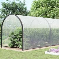 VidaXL Doorzichtig zeildoek met zeilringen 8x12 m polyethyleen - thumbnail