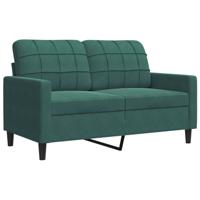 2-delige Loungeset met kussens en bolsters fluweel donkergroen - thumbnail