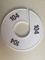 Maatring 11 cm wit/zwart 104 - thumbnail