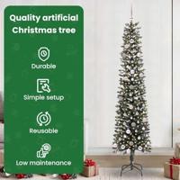 VidaXL Kunstkerstboom met 300 led groen 240 cm pvc en plastic en staal - thumbnail