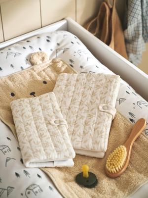 Hoes van katoenen gaas voor familiealbum beige, bedrukt Hoes van katoenen gaas voor familiealbum beige, bedrukt