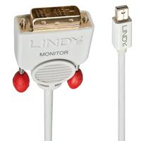 Line-actieve kabel Mini DisplayPort naar DVI-D, wit, 1 m - thumbnail