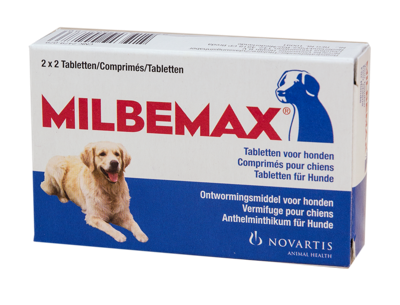 Milbemax Tabletten Hond Groot 5-75kg 4 tabl.