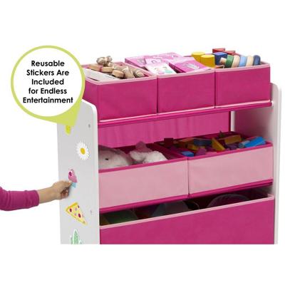 Delta Children TB83213GN Houten Opbergkast 62,5cm Herbruikbare Stickers Delta Children TB83213GN Houten Opbergkast 62,5cm Herbruikbare Stickers