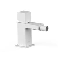 Bidetmengkraan Tres Cuadro Exclusive met Draaiknop Korte Uitloop 10 cm Mat Wit - thumbnail