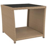 3-delige Tuinset met kussens poly rattan beige - thumbnail