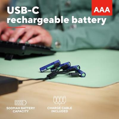 Trust Via USB-C oplaadbare AAA-batterijen (4 stuks) Batterij Blauw - thumbnail