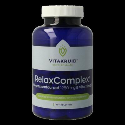 RelaxComplex oa Magnesium Tauraat & Vitamine D3 90 Tabletten