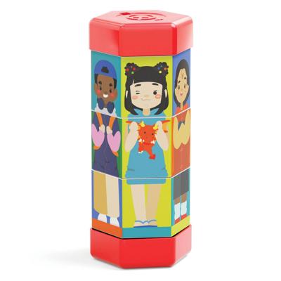 Quercetti tubo mix & match roterende puzzel kinderen en beroepen