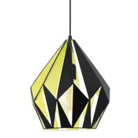 Eglo HanglampCarlton 1 31cm zwart met groenkoper - 49256 - thumbnail