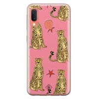 Samsung Galaxy A20e siliconen hoesje - The pink leopard - thumbnail