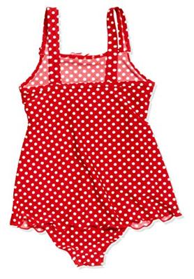 Playshoes badpak met rokje Stippen Rood Wit-134-140