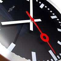 NeXtime NE-3999STZW Wandklok Dia. 35 Cm, Geborsteld Aluminium, &apos;Station&apos; - thumbnail