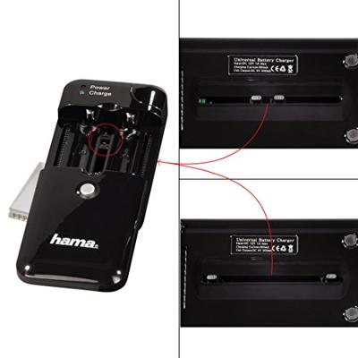 Hama Universele oplader voor Li-ion batterijen en AA/AAA-cellen, inclusief USB-aansluiting, Delta Multi, zwart