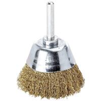 Lessmann Potborstel | d. 50 mm schacht 6 mm draaddikte 0,2 mm | messing | 10500 min-¹ | 1 stuk - 435542 435542 - thumbnail