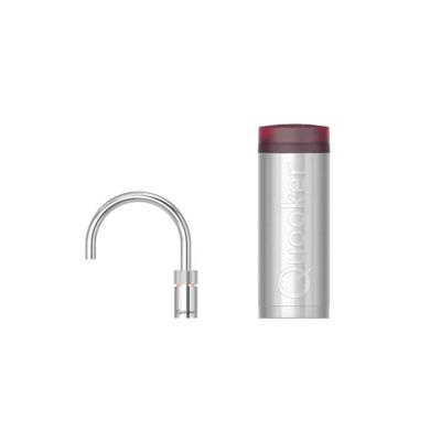Quooker Nordic Round Kokendwaterkraan (Single Tap) Set - Kokend Water - Chroom - met COMBI+ Reservoir