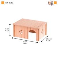 Ferplast knaaghuis sin 4646 hout - thumbnail