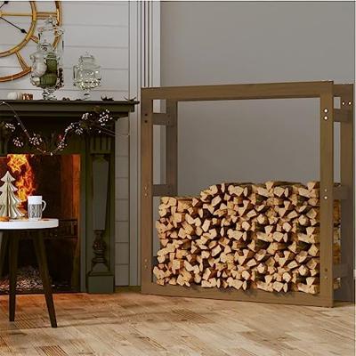 Haardhoutrek 100x25x100 cm massief grenenhout honingbruin Haardhoutrek 100x25x100 cm massief grenenhout honingbruin