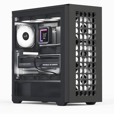 AeroCool D502A-G-BK-V1 Midi-tower PC-behuizing Zwart