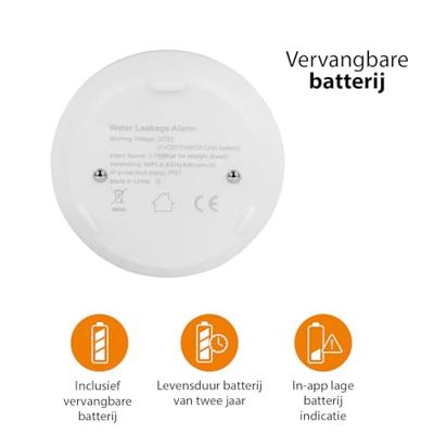 Smartwares FWA-18400 FWA-18400 Watermelder Met app-besturing werkt op batterijen - thumbnail