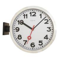 NeXtime NE-3217 Wandklok Dia. 38 Cm, Aluminium/glas, Wit - thumbnail