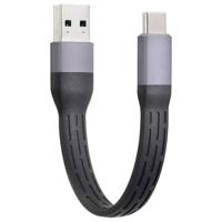 Renkforce RF-6738048 USB-kabel USB 2.0 0.15 m Zwart Flexibel, Met LED - thumbnail