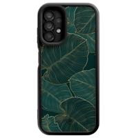Samsung Galaxy A13 4G zwarte case - Monstera leaves - thumbnail