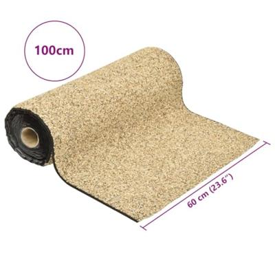 VidaXL Grindfolie 100x60 cm natuurlijk zandkleurig