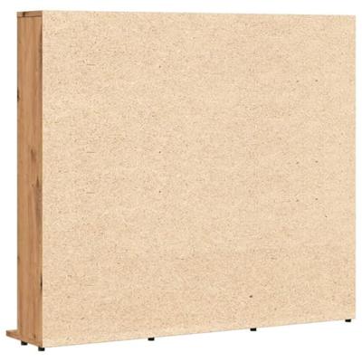 Cd-kast 100x23x89,5 cm bewerkt hout artisanaal eikenkleurig