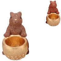 Daan Kromhout Schaal jingle eekhoorn zittend nude/koperkleurig 17 cm 2 assorti | 6 stuks - thumbnail