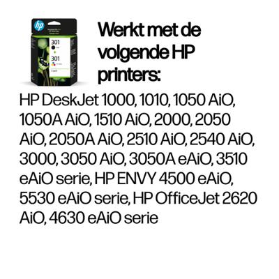 Originele inkt cartridge HP N9J72AE#301 Cyaan - thumbnail