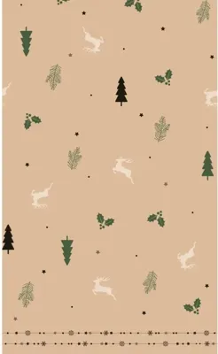 Duni dunicel tafelkleed natural yuletide 138x220cm bruin 1 stuks