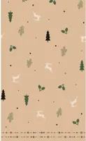 Duni dunicel tafelkleed natural yuletide 138x220cm bruin 1 stuks - thumbnail