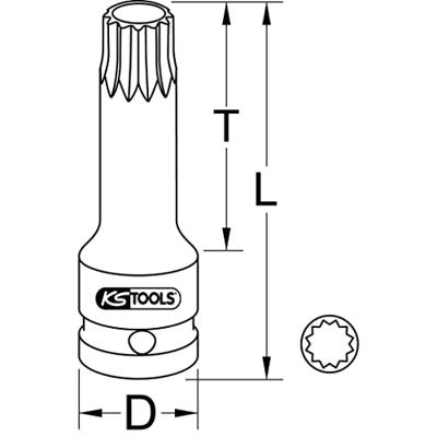 KS Tools 9110950 911.0950 Kracht-dopsleutelinzet