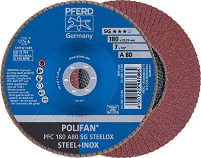 PFERD TOOLS 67708185 A Psf Steelox Lamellenschijf Diameter 180 mm Boordiameter 22.23 mm 10 stuk(s)