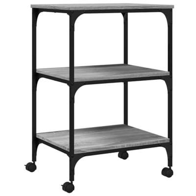 Printerkastje 3-laags 50x41x75 cm bewerkt hout grijs sonoma Printerkastje 3-laags 50x41x75 cm bewerkt hout grijs sonoma