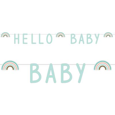 Letterslinger &apos;Hello Baby&apos; Rainbow Mintgroen (1,4m)