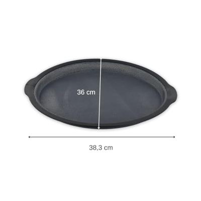 Ronde pizzapan - ZENKER - Ø 36 cm - Glasvezel siliconen - Zwart