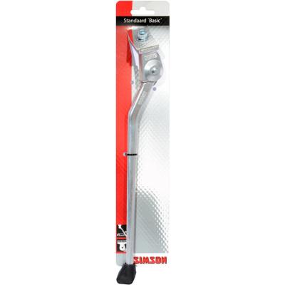Zijstandaard 28" Simson Basic met 30mm brede plaat - zilver