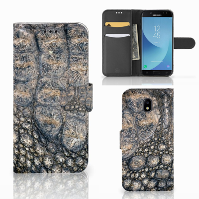 Samsung Galaxy J5 2017 | Telefoonhoesje | Met pasjeshouder | Krokodillenprint Samsung Galaxy J5 2017 | Telefoonhoesje | Met pasjeshouder | Krokodillenprint