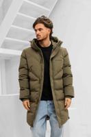 Off The Pitch Ripstop Longline Puffer Heren Donkergroen - Maat S - Kleur: Donkergroen | Soccerfanshop - thumbnail