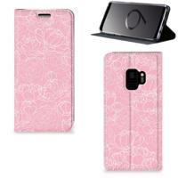 Samsung Galaxy S9 Smart Cover White Flowers - thumbnail