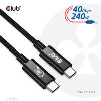 Club3D USB4 Gen 3x2 40Gbps 240W USB Type-C 1m USB-IF gecertificeerd - thumbnail