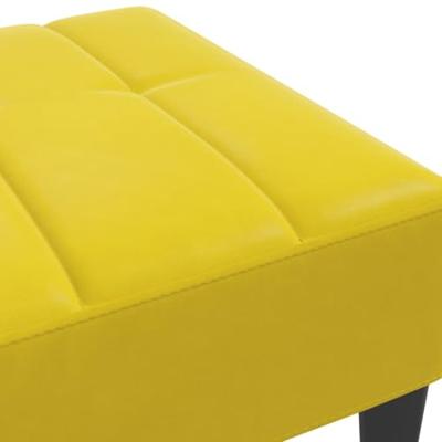 Voetenbank 77x55x31 cm fluweel geel