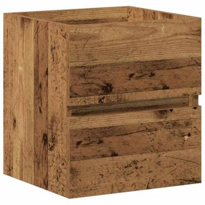 Wastafelkast Zwart eiken 41 x 39 x 62 cm Bewerkt hout