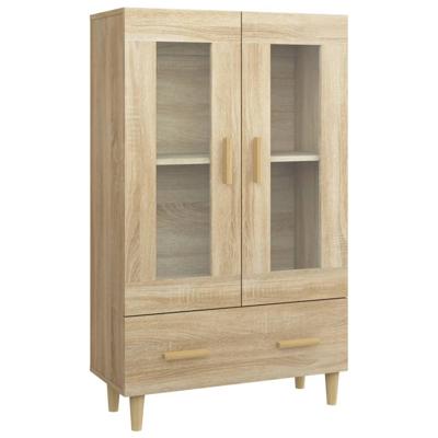 Hoge kast 70x31x115 cm bewerkt hout sonoma eikenkleurig