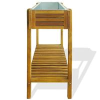 Plantenbak verhoogd massief acaciahout en zink - thumbnail