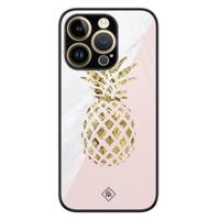 iPhone 14 Pro Max glazen hardcase - Ananas - thumbnail