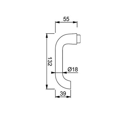Hoppe deurkruk gatdeel - Paris 138L rond-sabel - F1